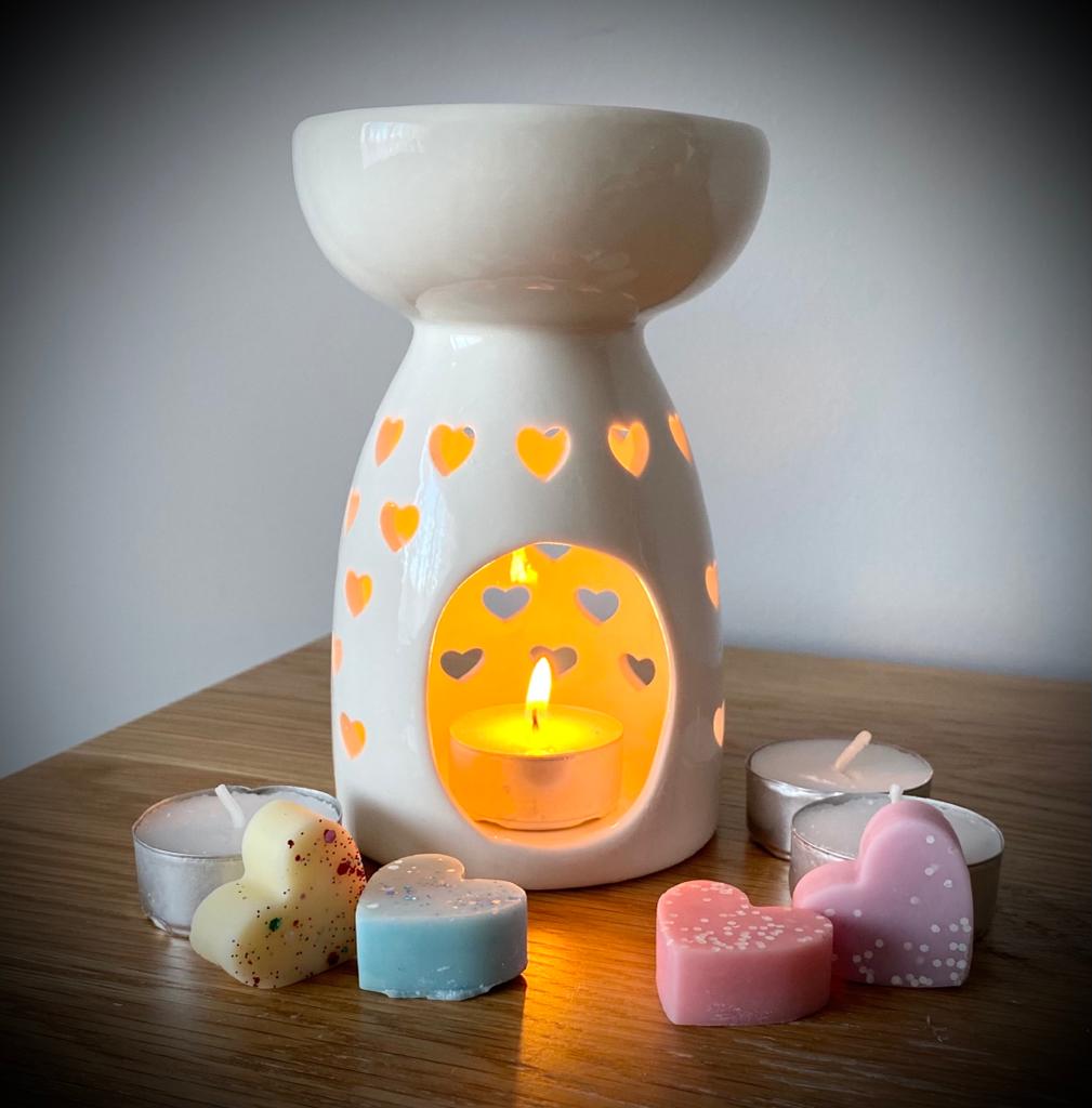 Heart White Wax Burner