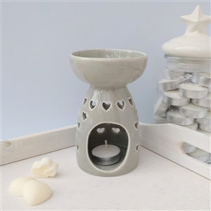 Heart Grey Wax Burner