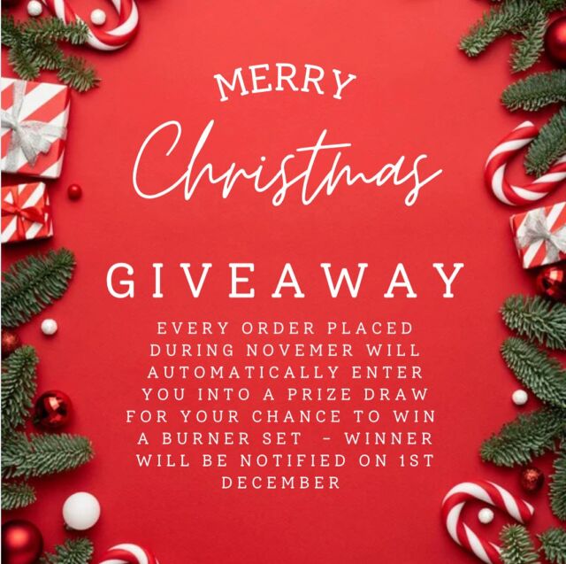 We’re so grateful for all our loyal customers 💜 some have stuck by us when we rebranded, and even when we had to temporarily cut back so I could have a break for maternity, honestly thank you so much 🥹 we wanted to do a little giveaway in time for Christmas where we give back to one of our customers.. so here it is… every order that gets placed through our website during November (including orders already placed this month) will automatically enter a prize draw for your chance to win a burner set from us, for you to enjoy for yourself or it would make a great Christmas gift 🎁 The winner will be contacted on 1st December 🎉 thanks again to every single one you one lovely lot 💜 (p.s this giveaway is only valid on website orders, unfortunately Etsy orders cannot be included at this time) #giveawayuk #christmasgiveawayuk #waxmelts #waxmelts